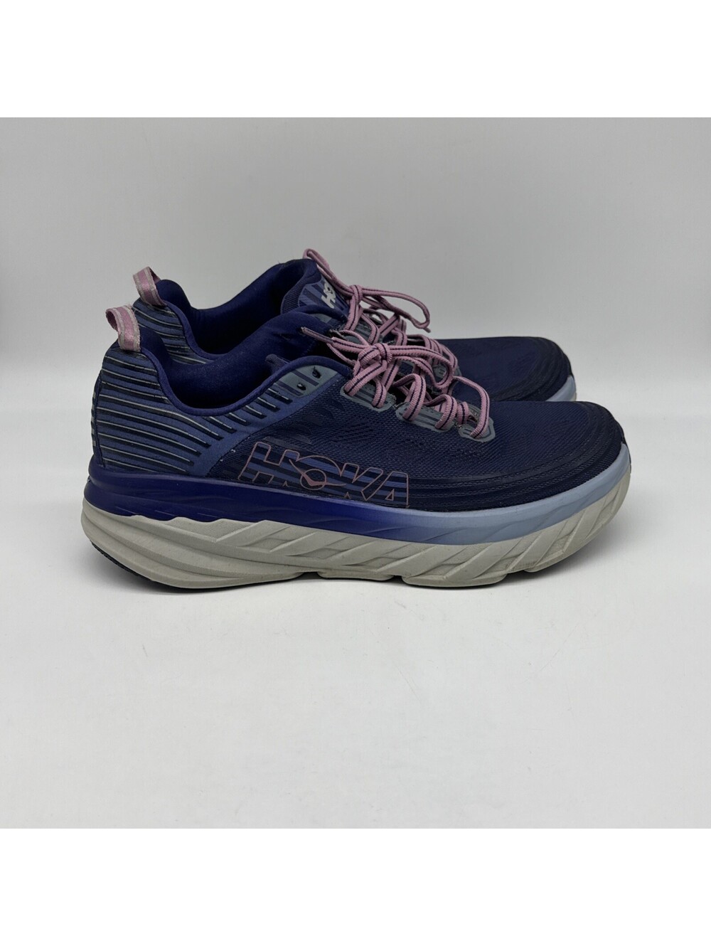 Hoka Bondi 6 Berry Purple Womens US Size 12D Wide Running Shoes Preowned